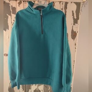 QUARTER ZIP, MEDIUM, HIGH COLLAR FLEECE. NWT, no pricing